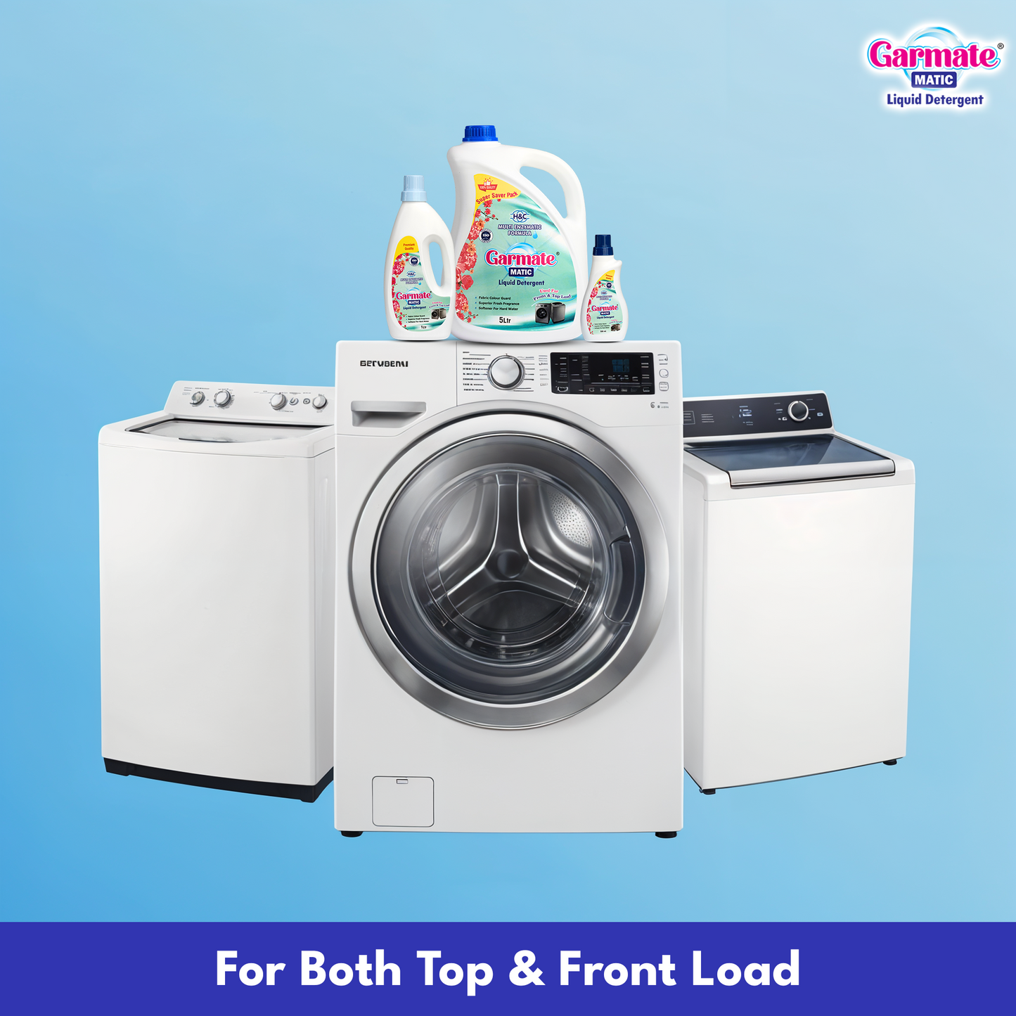 Garmate MATIC Liquid Detergent Freedom Offer - 5+5 Liters (Super Saver Pack) With Nimjar Toilet Cleaner 1 L Free