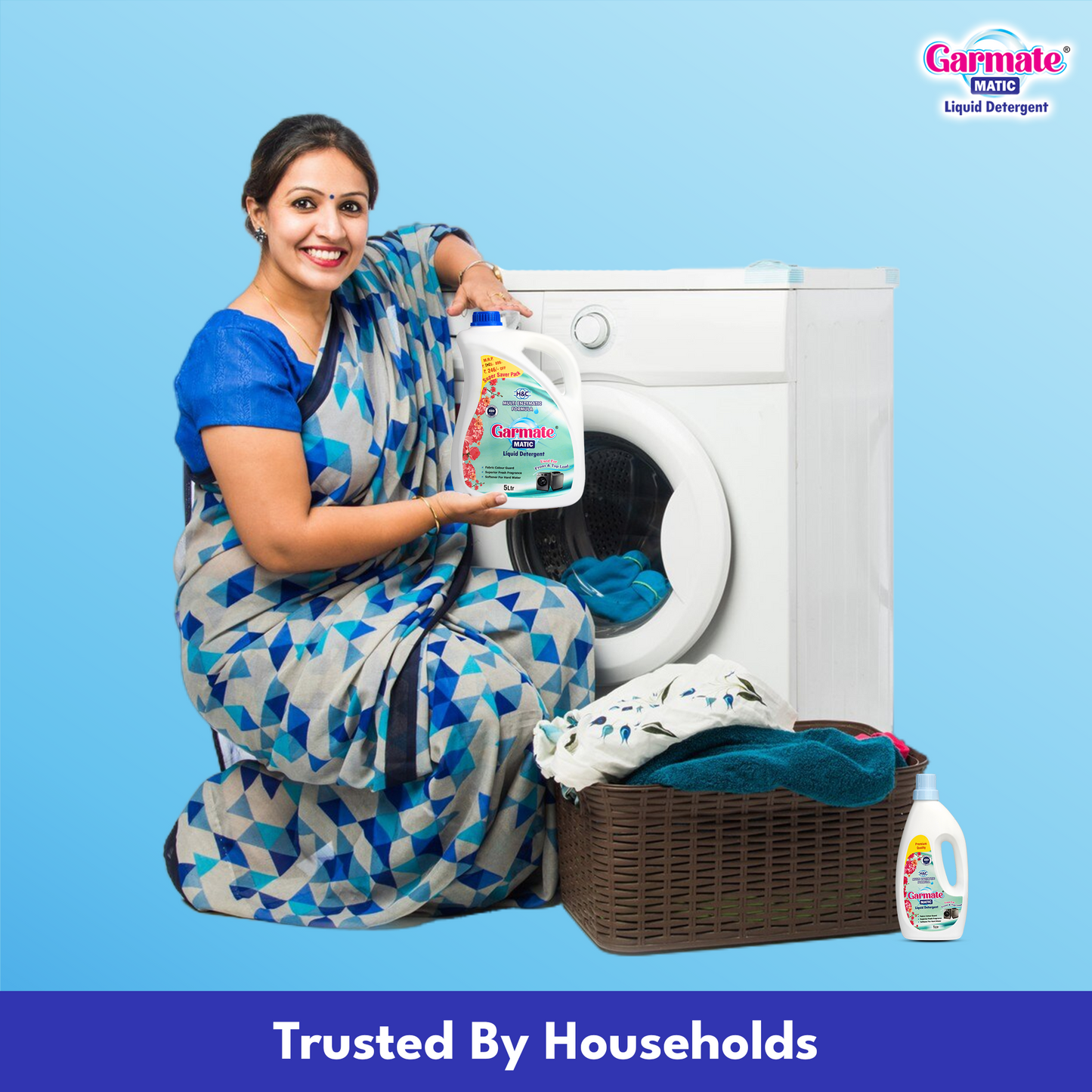 Garmate MATIC Liquid Detergent Freedom Offer - 5+5 Liters (Super Saver Pack) With Nimjar Toilet Cleaner 1 L Free