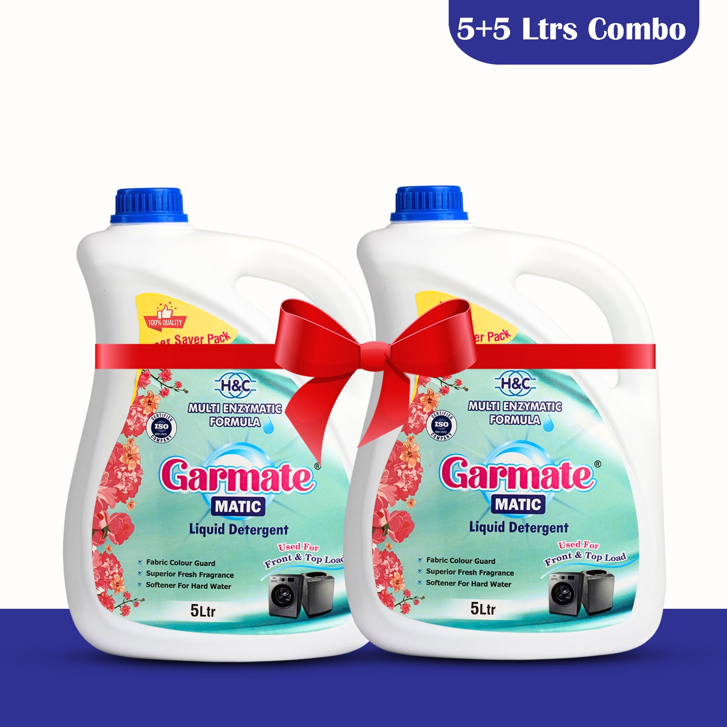 Garmate MATIC Liquid Detergent Freedom Offer - 5+5 Liters (Super Saver Pack)